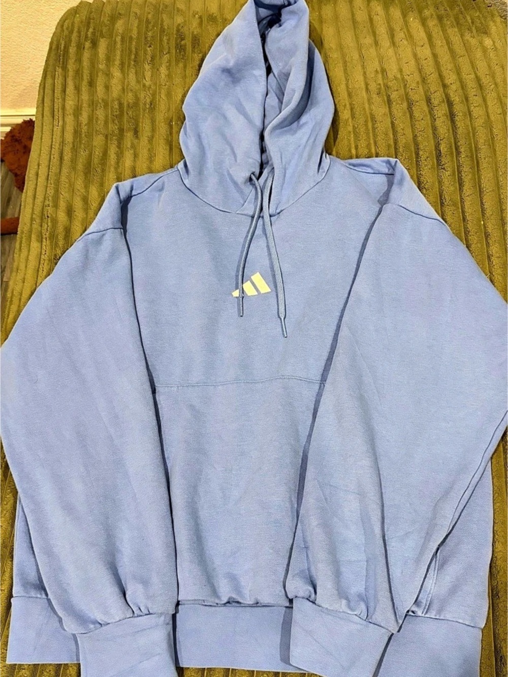 adidas Men's Hoodie in Blue Size Large